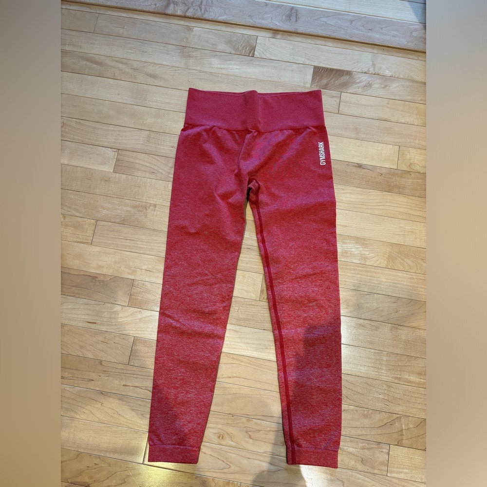 Red ombré Gymshark leggings, size M